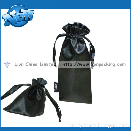 Promotion Gift Soft Drawstring Satin Pouch with Ribbon Ties (R-079)
